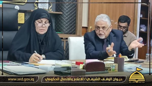 وفد من مديرية الوقف الشيعي في النجف الاشرف يزور رئيس لجنة الاوقاف في مجلس المحافظة